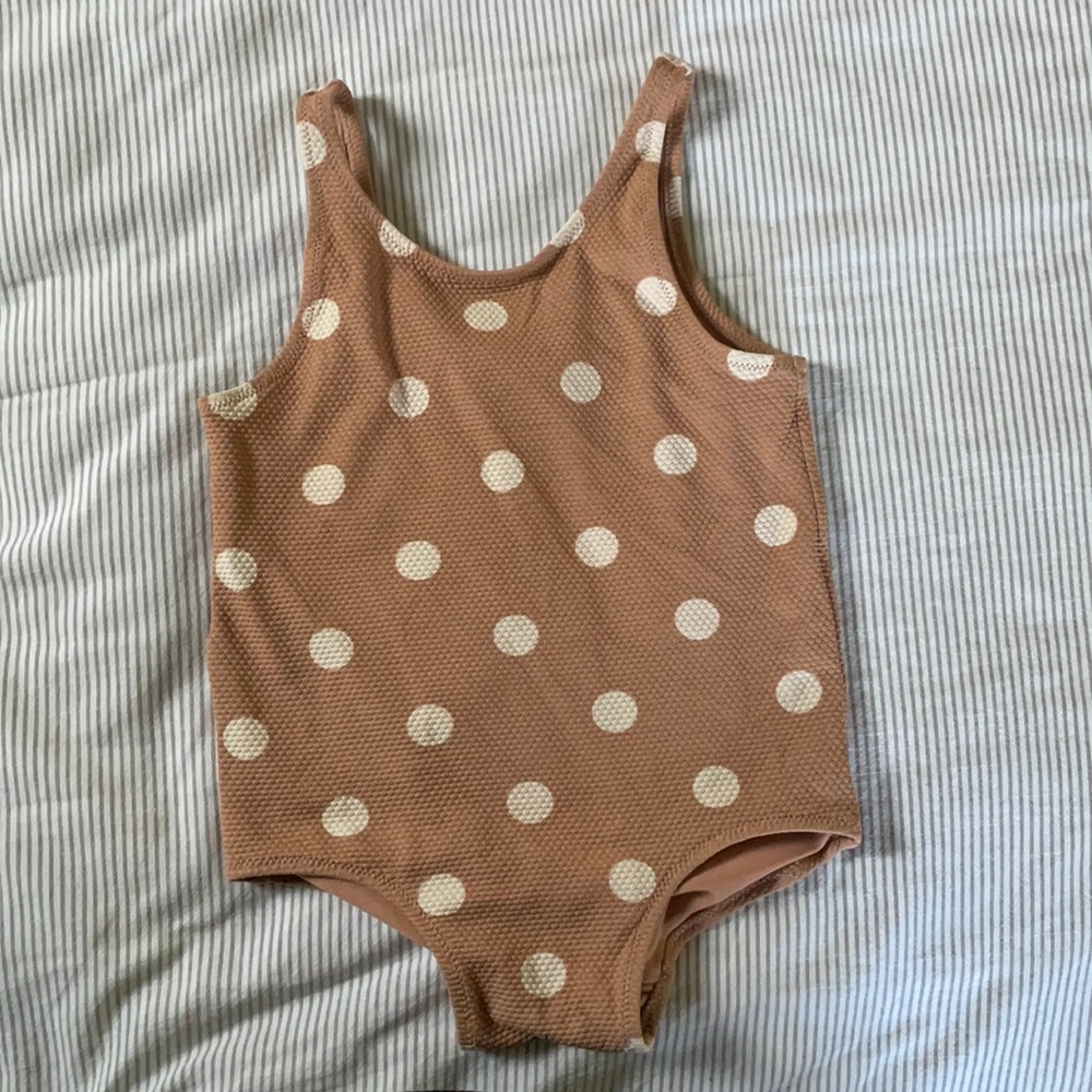 H&M tan cream brown toddler bathing suit